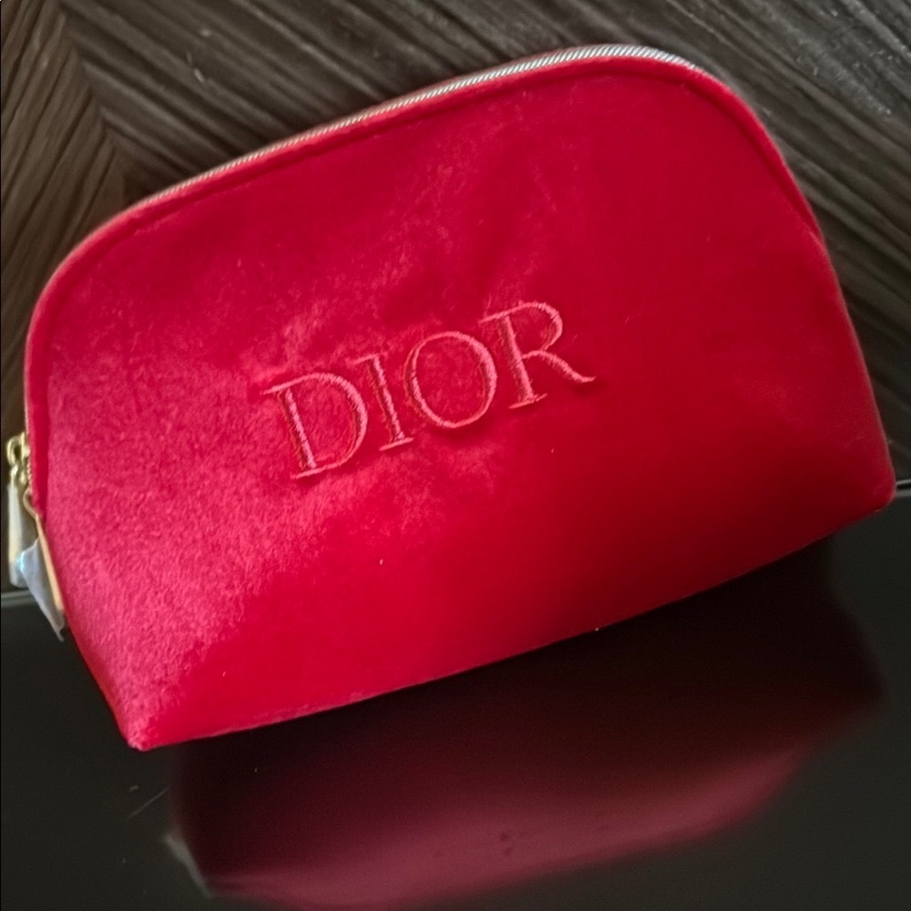 Dior Red Velvet Makeup Toiletry Pouch